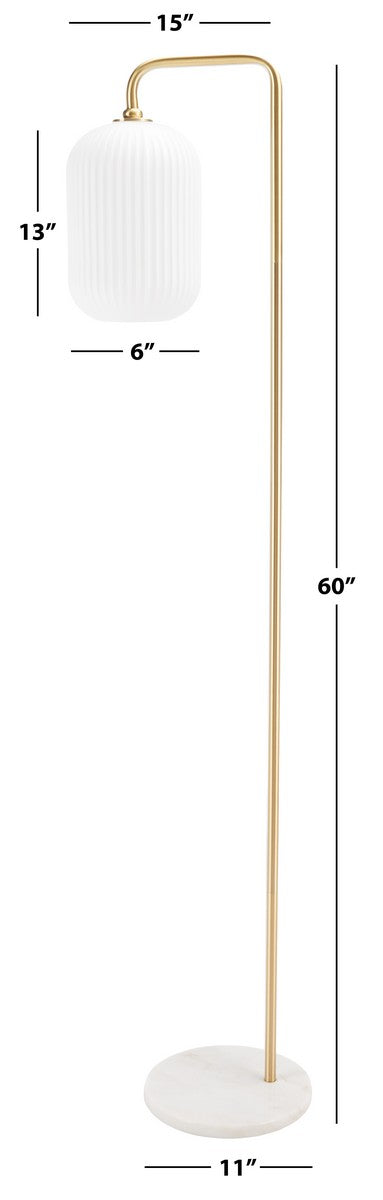 Safavieh Santina Floor Lamp Gold/White Marble Marble Base/Iron FLL7007A