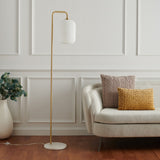 Safavieh Santina Floor Lamp Gold/White Marble Marble Base/Iron FLL7007A