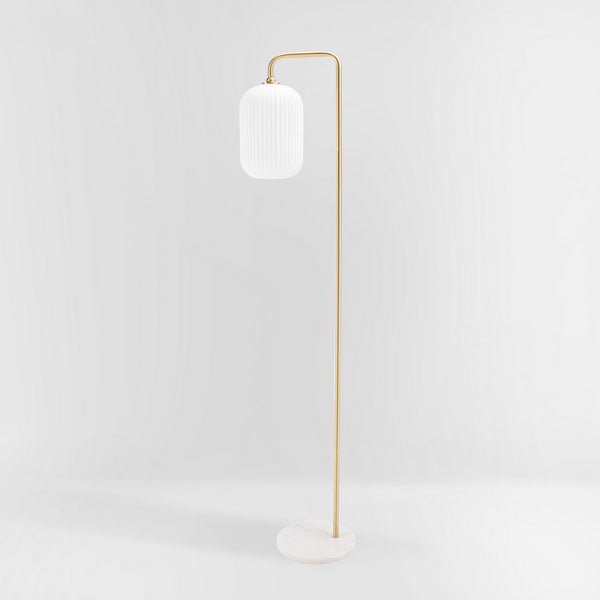 Safavieh Santina Floor Lamp Gold/White Marble Marble Base/Iron FLL7007A