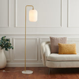 Safavieh Santina Floor Lamp Gold/White Marble Marble Base/Iron FLL7007A