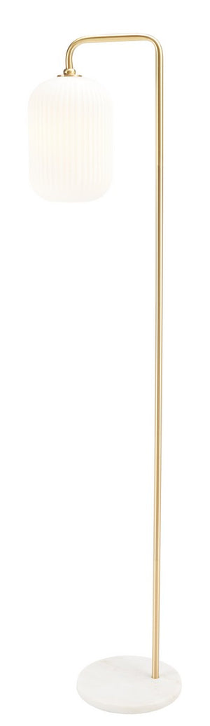 Safavieh Santina Floor Lamp Gold/White Marble Marble Base/Iron FLL7007A