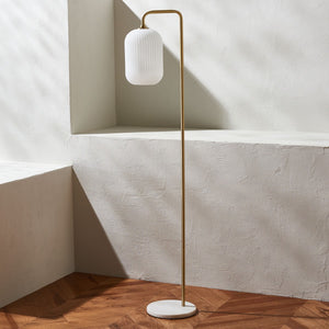 Safavieh Santina Floor Lamp Gold/White Marble Marble Base/Iron FLL7007A