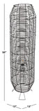 Safavieh Wilde Floor Lamp Black Rattan/Iron FLL9000A