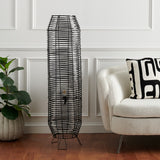 Safavieh Wilde Floor Lamp Black Rattan/Iron FLL9000A