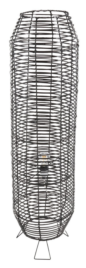 Safavieh Wilde Floor Lamp Black Rattan/Iron FLL9000A