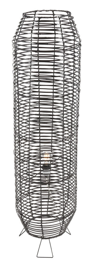 Safavieh Wilde Floor Lamp Black Rattan/Iron FLL9000A