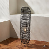 Safavieh Wilde Floor Lamp Black Rattan/Iron FLL9000A