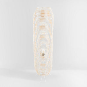 Safavieh Wilde Floor Lamp White Washed Rattan FLL9000B