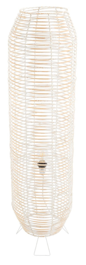 Safavieh Wilde Floor Lamp White Washed Rattan FLL9000B
