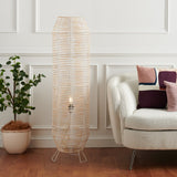 Safavieh Wilde Floor Lamp White Washed Rattan FLL9000B