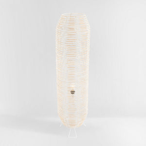 Safavieh Wilde Floor Lamp White Washed Rattan FLL9000B