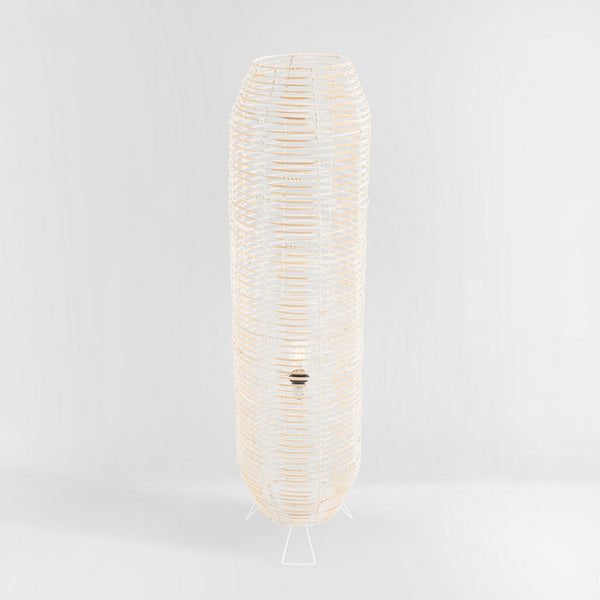 Safavieh Wilde Floor Lamp White Washed Rattan FLL9000B