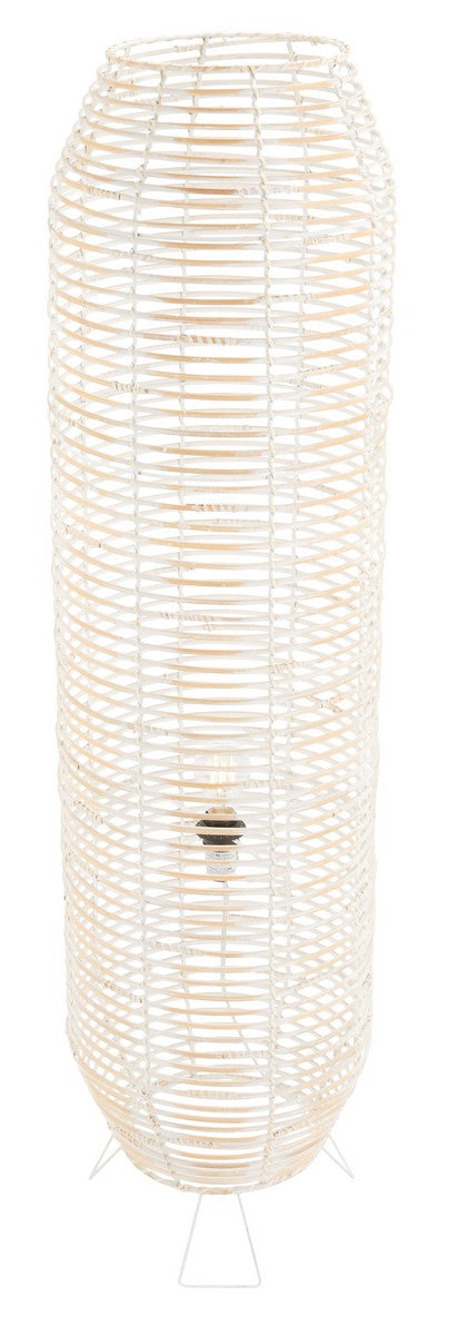 Safavieh Wilde Floor Lamp White Washed Rattan FLL9000B