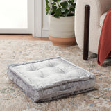 Safavieh Belia Floor Pillow Silver Fabric/Poly FLP1001G-1818