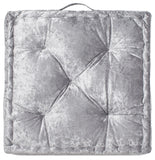 Safavieh Belia Floor Pillow Silver Fabric/Poly FLP1001G-2424