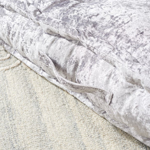 Safavieh Belia Floor Pillow Silver Fabric/Poly FLP1001G-2424