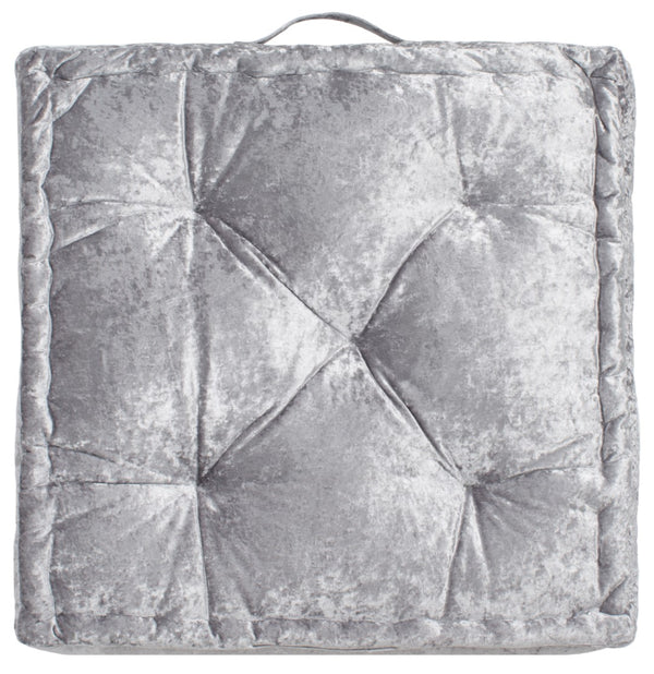 Safavieh Belia Floor Pillow Silver Fabric/Poly FLP1001G-2424