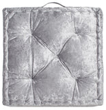 Safavieh Belia Floor Pillow Silver Fabric/Poly FLP1001G-2424