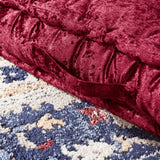 Safavieh Belia Floor Pillow Burgundy Fabric/Poly FLP1001H-1818