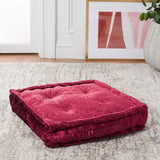 Safavieh Belia Floor Pillow Burgundy Fabric/Poly FLP1001H-1818