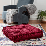 Safavieh Belia Floor Pillow Burgundy Fabric/Poly FLP1001H-1818