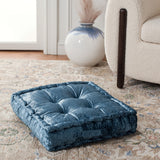 Safavieh Belia Floor Pillow Dark Turquoise / - Fabric/Poly FLP1001K-1818