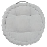 Safavieh Alaris Round Floor Pillow Silver 100% Polyester FLP1021B