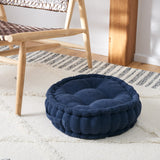 Safavieh Alaris Round Floor Pillow Dark Blue 100% Polyester FLP1021C