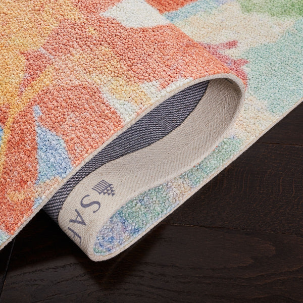 Florist 100 Florist 154 Country & Floral Power Loomed 100% Polyester Rug Yellow / Plum