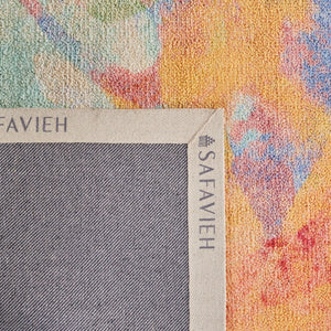 Florist 100 Florist 154 Country & Floral Power Loomed 100% Polyester Rug Yellow / Plum