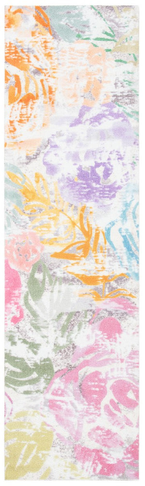 Florist 100 Florist 156 Country & Floral Power Loomed 100% Polyester Rug Pink / Plum