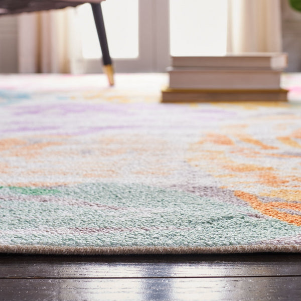 Florist 100 Florist 156 Country & Floral Power Loomed 100% Polyester Rug Pink / Plum