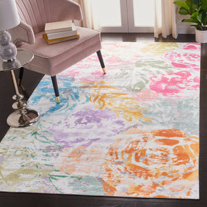 Florist 100 Florist 156 Country & Floral Power Loomed 100% Polyester Rug Pink / Plum