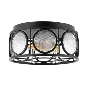 Safavieh Ander Flush Mount Black Glass/Metal FLU4047A