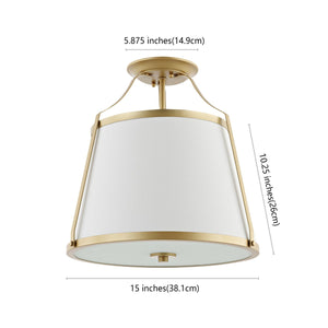 Safavieh Lanis Flush Mount Gold Iron/Glass FLU4056A