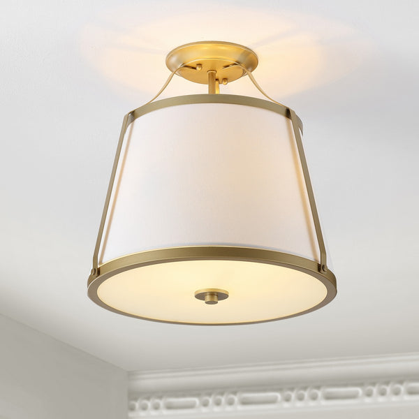 Safavieh Lanis Flush Mount Gold Iron/Glass FLU4056A