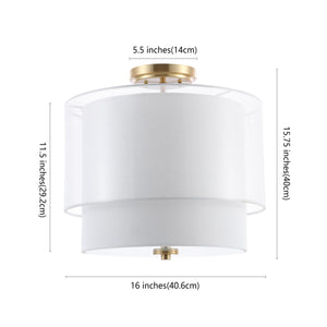 Safavieh Namida Flush Mount Gold Base Iron/Glass FLU4058A