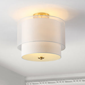 Safavieh Namida Flush Mount Gold Base Iron/Glass FLU4058A