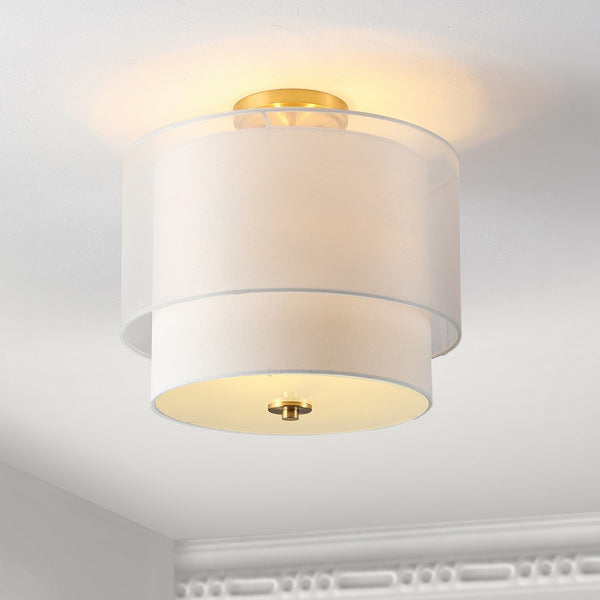 Safavieh Namida Flush Mount Gold Base Iron/Glass FLU4058A
