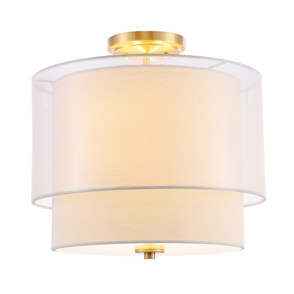 Safavieh Namida Flush Mount Gold Base Iron/Glass FLU4058A