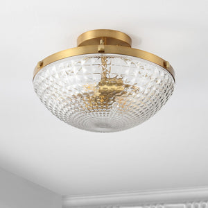 Safavieh Nienna Flush Mount Gold Base Iron/Glass FLU4059A