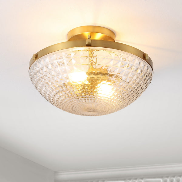Safavieh Nienna Flush Mount Gold Base Iron/Glass FLU4059A