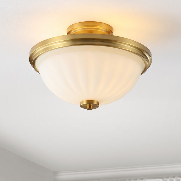 Safavieh Okami Flush Mount Gold Base Iron/Glass FLU4060A