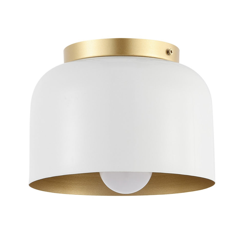 Safavieh Peale Flush Mount White/Gold Iron FLU4063A