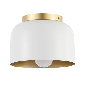 Safavieh Peale Flush Mount White/Gold Iron FLU4063A