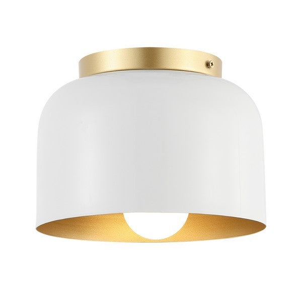 Safavieh Peale Flush Mount White/Gold Iron FLU4063A