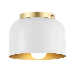 Safavieh Peale Flush Mount White/Gold Iron FLU4063A