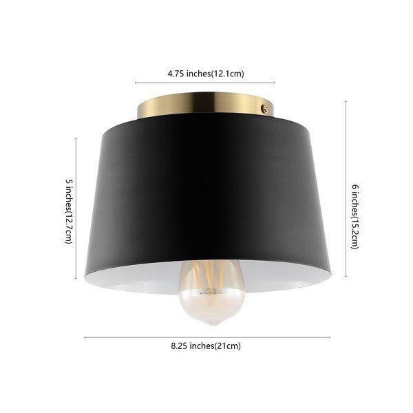 Safavieh Parkes Flush Mount Black Iron FLU4064A