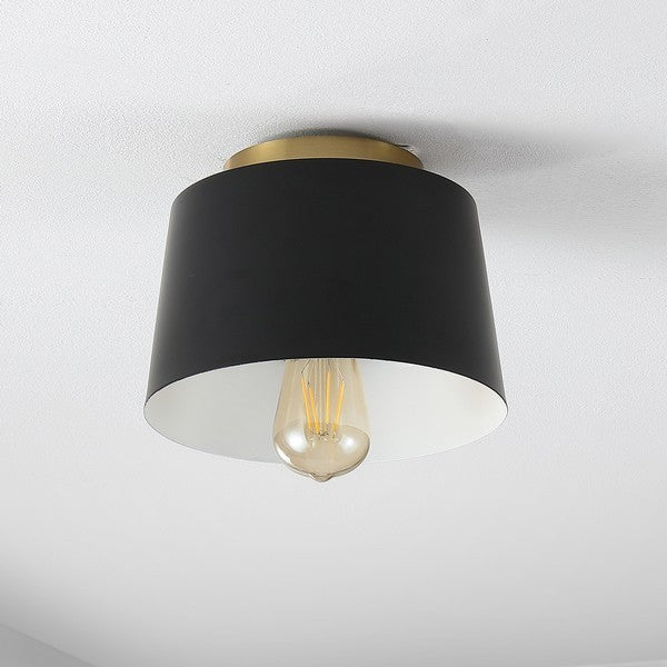 Safavieh Parkes Flush Mount Black Iron FLU4064A