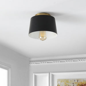 Safavieh Parkes Flush Mount Black Iron FLU4064A